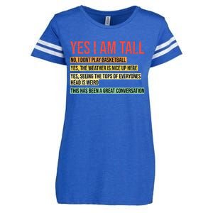 Yes I Am Tall Enza Ladies Jersey Football T-Shirt