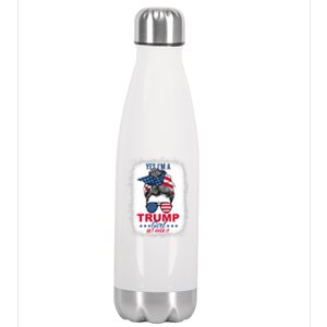 Yes Im A Trump Girl Get Over It Vneck Stainless Steel Insulated Water Bottle