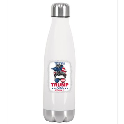 Yes Im A Trump Girl Get Over It Vneck Stainless Steel Insulated Water Bottle