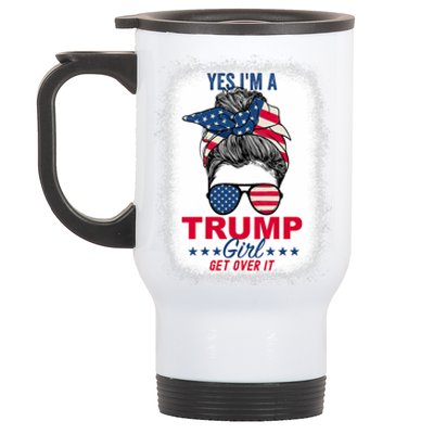 Yes Im A Trump Girl Get Over It Vneck Stainless Steel Travel Mug