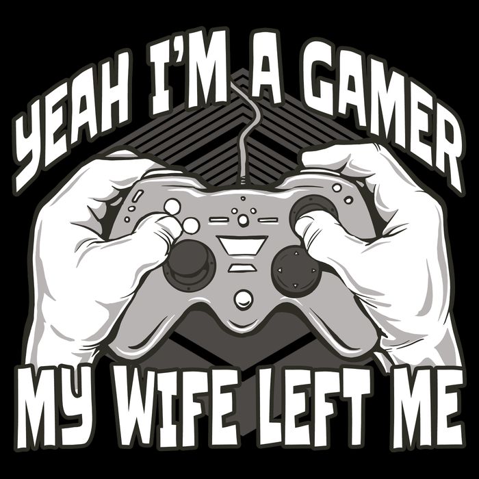 Yeah I'm A Gamer My Wife Left Funny USA-Made Doggie Bandana