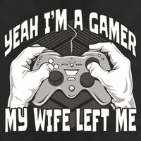 Yeah I'm A Gamer My Wife Left Funny Adult Drive Performance Visor