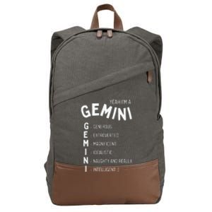 Yeah Im A Gemini Zodiac Cotton Canvas Backpack