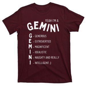 Yeah Im A Gemini Zodiac T-Shirt