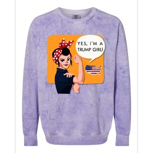 Yes IM A Trump Gift Colorblast Crewneck Sweatshirt