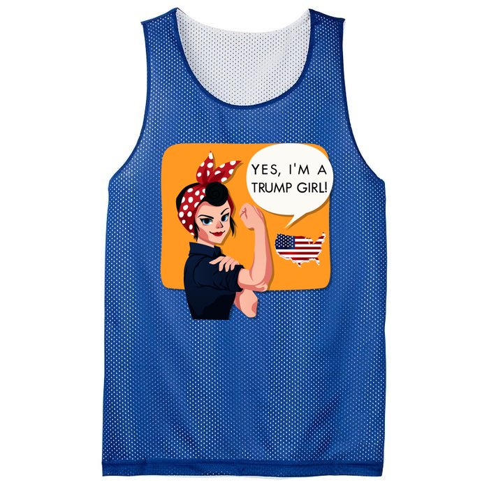 Yes IM A Trump Gift Mesh Reversible Basketball Jersey Tank