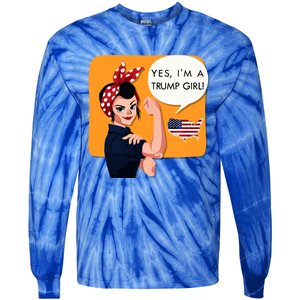 Yes IM A Trump Gift Tie-Dye Long Sleeve Shirt