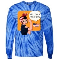 Yes IM A Trump Gift Tie-Dye Long Sleeve Shirt