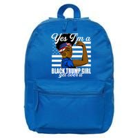 Yes Im A Black Trump Girl Girl Get Over It 2024 Supporter 16 in Basic Backpack