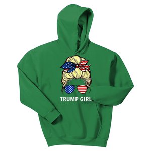 Yes IM A Trump Girl Get Over It Trump 2024 Election Gifts Kids Hoodie