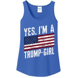 Yes IM A Trump American Flag Gift Ladies Essential Tank