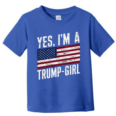 Yes IM A Trump American Flag Gift Toddler T-Shirt