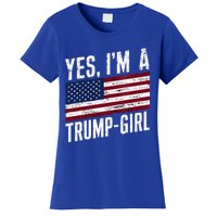 Yes IM A Trump American Flag Gift Women's T-Shirt