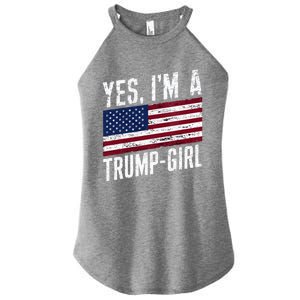 Yes IM A Trump American Flag Gift Women's Perfect Tri Rocker Tank