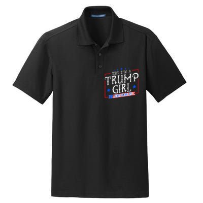 Yes IM A Trump Girl Get Over It Gifts For Trump Supporter Dry Zone Grid Polo