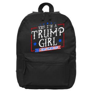 Yes IM A Trump Girl Get Over It Gifts For Trump Supporter 16 in Basic Backpack