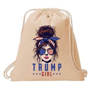 Yes Im A Trump Girl Get Over It Trump 2024 Election Drawstring Bag