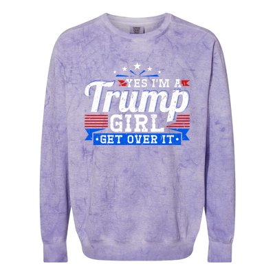 Yes IM A Trump Come Over Donald Trump Gift Colorblast Crewneck Sweatshirt