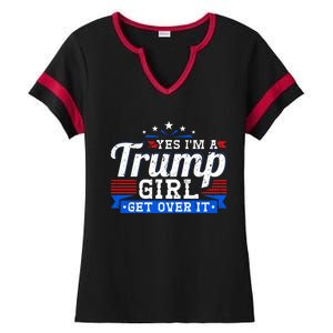 Yes IM A Trump Come Over Donald Trump Gift Ladies Halftime Notch Neck Tee