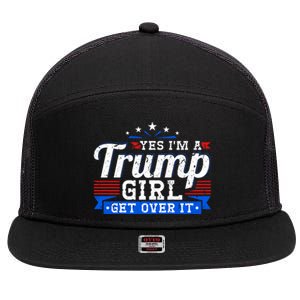 Yes IM A Trump Come Over Donald Trump Gift 7 Panel Mesh Trucker Snapback Hat