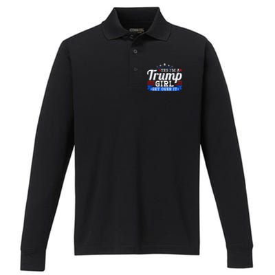 Yes IM A Trump Come Over Donald Trump Gift Performance Long Sleeve Polo