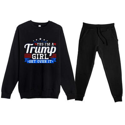 Yes IM A Trump Come Over Donald Trump Gift Premium Crewneck Sweatsuit Set