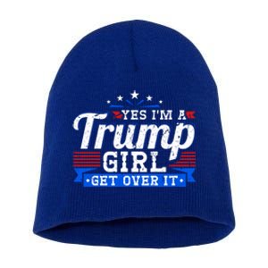 Yes IM A Trump Come Over Donald Trump Gift Short Acrylic Beanie