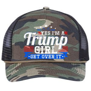 Yes IM A Trump Come Over Donald Trump Gift Retro Rope Trucker Hat Cap