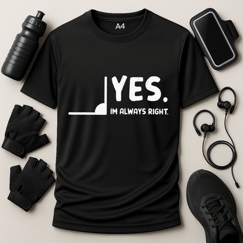Yes Im Always Right Math Teacher Cooling Performance Crew T-Shirt