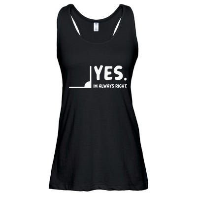 Yes Im Always Right Math Teacher Ladies Essential Flowy Tank