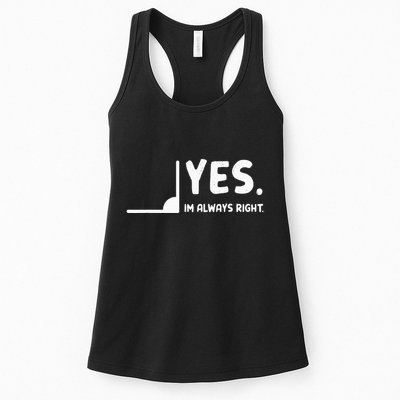 Yes Im Always Right Math Teacher Womens Tank Top