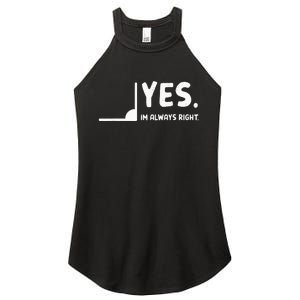 Yes Im Always Right Math Teacher Women's Perfect Tri Rocker Tank