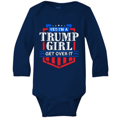 Yes IM A Trump Come Over America Wahlen Cool Gift Baby Long Sleeve Bodysuit