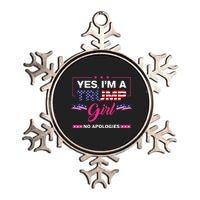 Yes Im A Trump Girl No Apologies 2024 Election Metallic Star Ornament