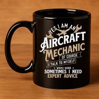 Yes I Am An Aircraft Mechanic Airplane Aviation Technician 11oz C Handle Ceramic Mug