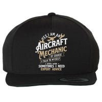 Yes I Am An Aircraft Mechanic Airplane Aviation Technician Wool Snapback Cap