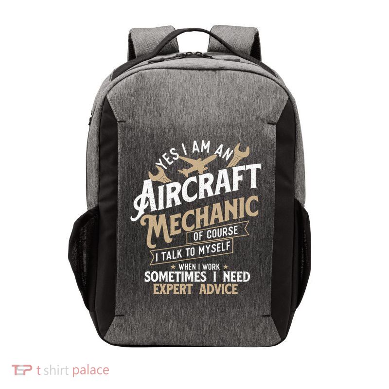 Yes I Am An Aircraft Mechanic Airplane Aviation Technician Vector Backpack