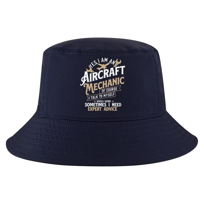 Yes I Am An Aircraft Mechanic Airplane Aviation Technician Cool Comfort Performance Bucket Hat
