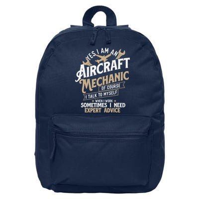 Yes I Am An Aircraft Mechanic Airplane Aviation Technician 16 in Basic Backpack