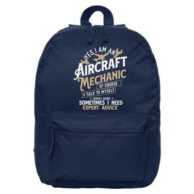 Yes I Am An Aircraft Mechanic Airplane Aviation Technician 16 in Basic Backpack