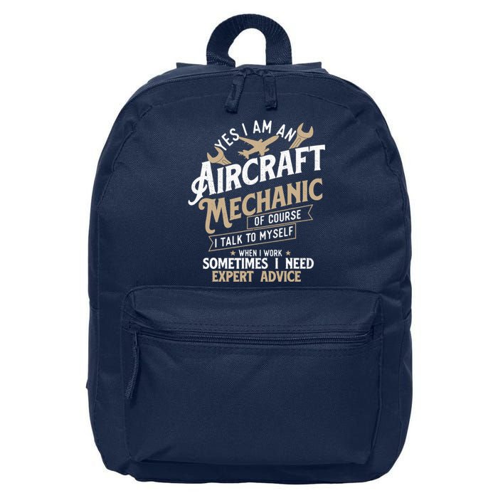 Yes I Am An Aircraft Mechanic Airplane Aviation Technician 16 in Basic Backpack