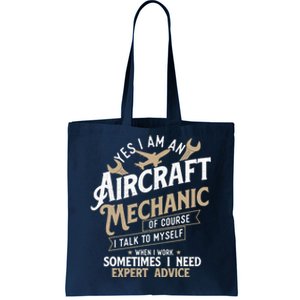 Yes I Am An Aircraft Mechanic Airplane Aviation Technician Tote Bag