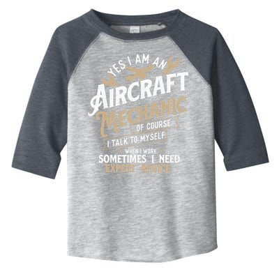 Yes I Am An Aircraft Mechanic Airplane Aviation Technician Toddler Fine Jersey T-Shirt