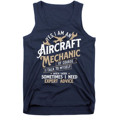Yes I Am An Aircraft Mechanic Airplane Aviation Technician Tank Top