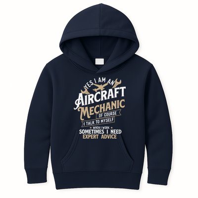 Yes I Am An Aircraft Mechanic Airplane Aviation Technician Kids Hoodie