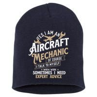 Yes I Am An Aircraft Mechanic Airplane Aviation Technician Short Acrylic Beanie
