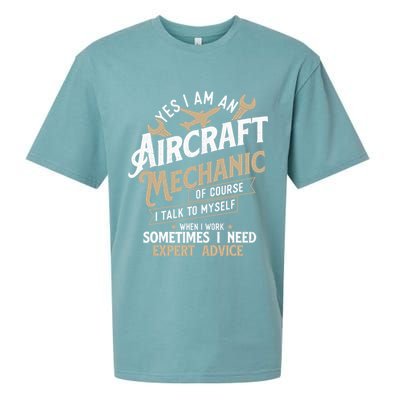 Yes I Am An Aircraft Mechanic Airplane Aviation Technician Sueded Cloud Jersey T-Shirt