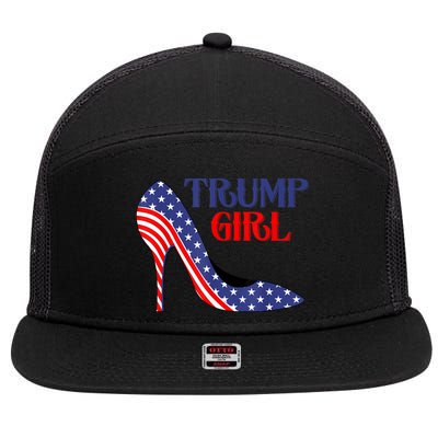 Yes I'm A Trump Girl Get Over It Women Design 7 Panel Mesh Trucker Snapback Hat