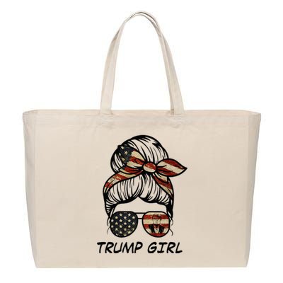 Yes Im A Trump Girl Get Over It Trump 2024 Election Gifts Cotton Canvas Jumbo Tote