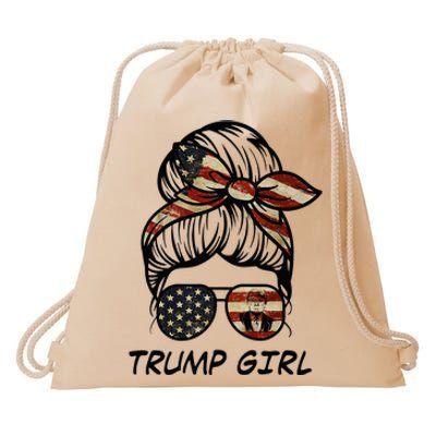 Yes Im A Trump Girl Get Over It Trump 2024 Election Gifts Drawstring Bag